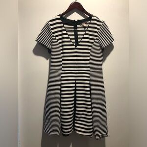 Banana Republic Black and White Striped Mini Dress